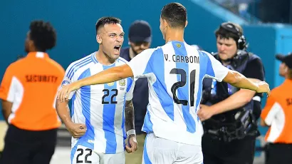 Así celebró Martínez su gran partido en Miami.