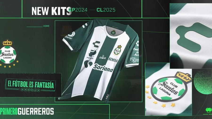 Así las nuevas camisetas de Santos para la temporada 2024/25.