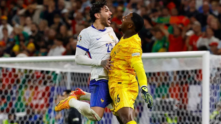 Tras el 0-0 en 120 minutos, Francia venció 2-0 a Alemania.