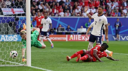 Inglaterra y Suiza empatan y jugarán tiempos extra en cuartos de la Eurocopa