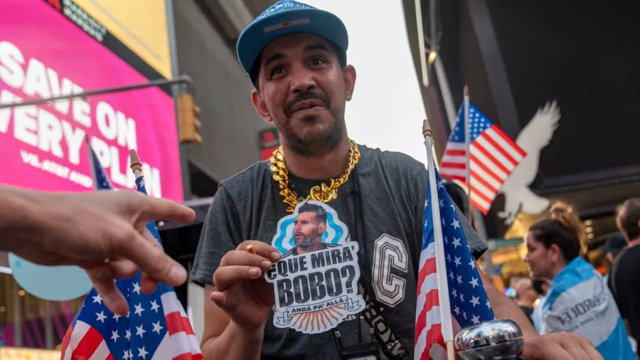 La fiesta albiceleste se apoderó nuevamente de Times Square