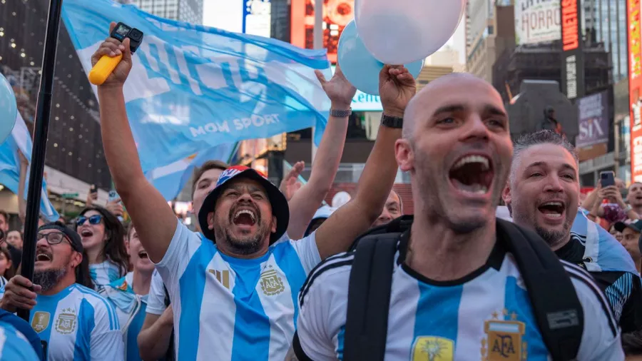 La fiesta albiceleste se apoderó nuevamente de Times Square