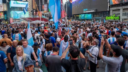 La fiesta albiceleste se apoderó nuevamente de Times Square