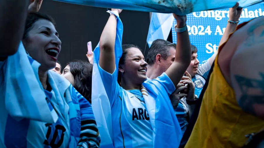 La fiesta albiceleste se apoderó nuevamente de Times Square