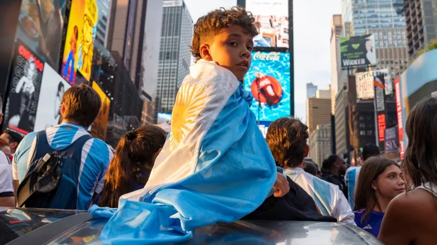 La fiesta albiceleste se apoderó nuevamente de Times Square