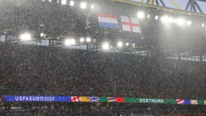 Una tormenta recibió a Países Bajos e Inglaterra previo a la semifinal de la Eurocopa