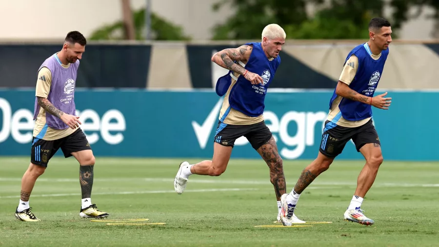 Ángel di María entrenó por última vez con Argentina