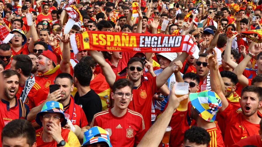 El ambiente en Berlín es inmejorable para la final de la Eurocopa