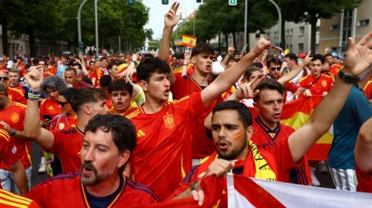 El ambiente en Berlín es inmejorable para la final de la Eurocopa