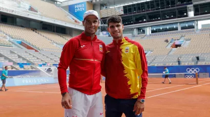 Carlos Alcaraz y Rafael Nadal ya 'calientan motores' en París