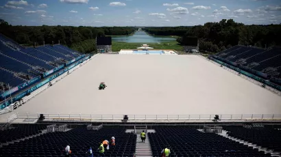 Palacio de Versalles, 80 mil espectadores: equitación y pentatlón moderno (menos esgrima).