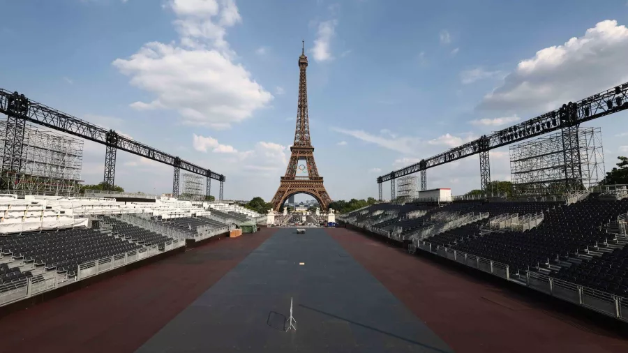 Trocadéro (Puente de Jena), 13 mil espectadores: marcha y ciclismo en ruta.