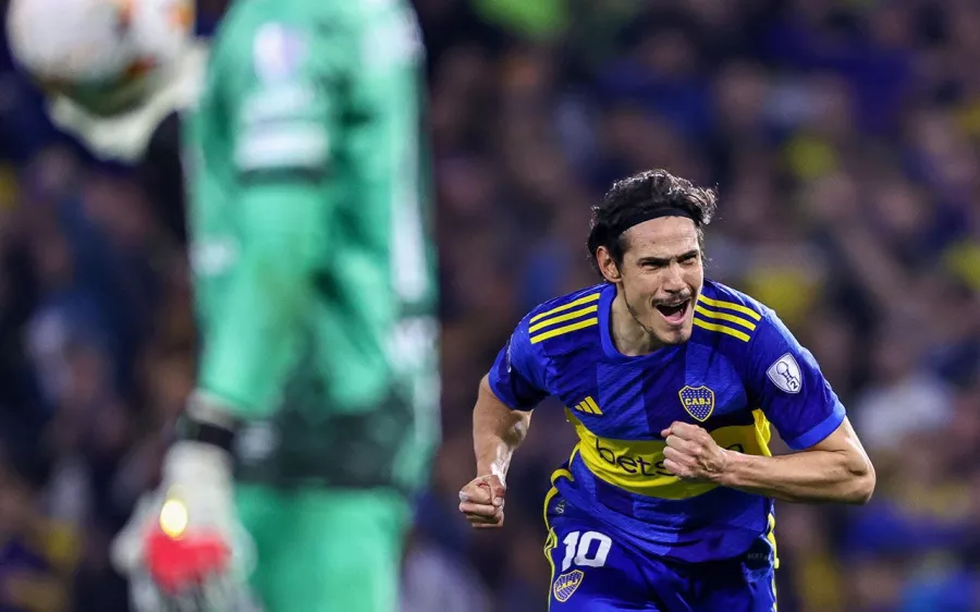 Edinson Cavani, el goleador de Boca Juniors en la Sudamericana