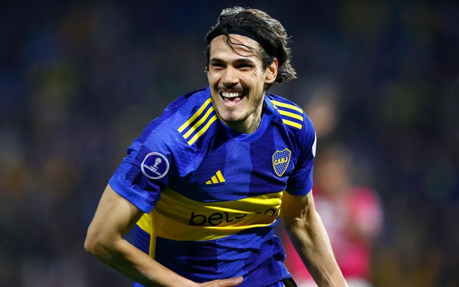 Edinson Cavani, el goleador de Boca Juniors en la Sudamericana