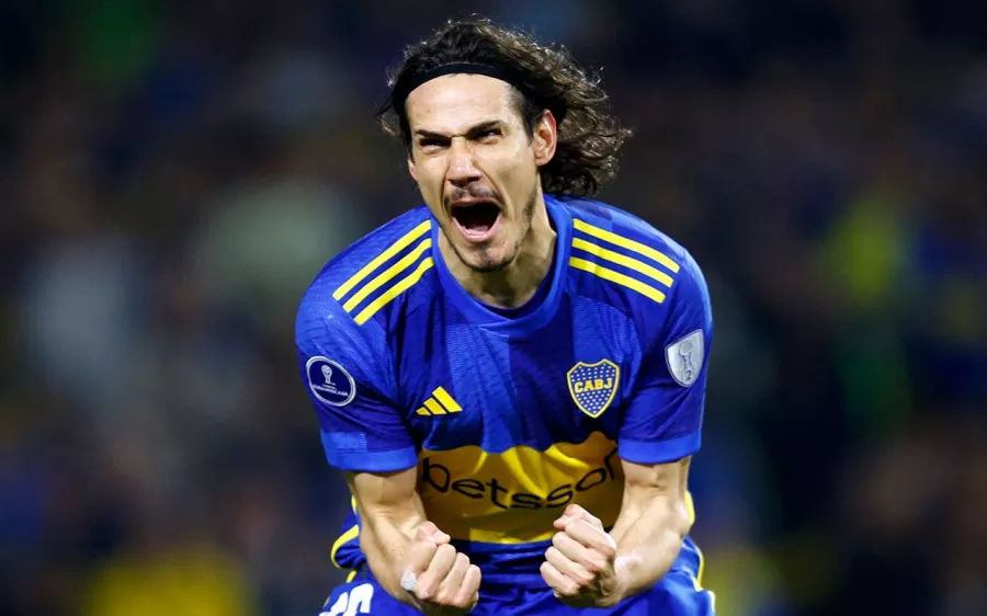 Edinson Cavani, el goleador de Boca Juniors en la Sudamericana