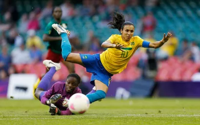 En Londers 2012 Marta no pudo llegar a la zona de medallas. Brasil quedó eliminado en cuartos de final