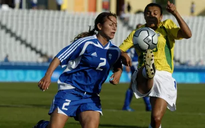 En aquella ocasión Brasil logró la presea de plata. Marta marcó tres goles en los seis partidos jugados. 