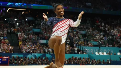 Fue la octava medalla olímpica de Biles y la primera en París 2024.