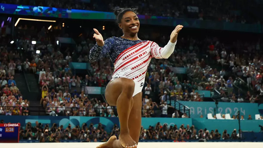 Fue la octava medalla olímpica de Biles y la primera en París 2024.