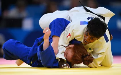 En cuartos de final, la judoca mexicana derrotó con punto de oro a la austriaca Lubjana Piovesana.
