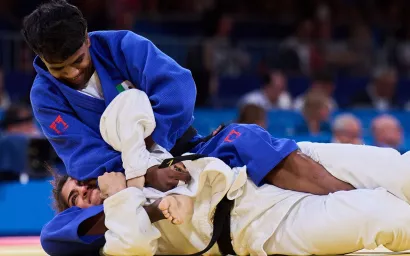 Prisca Awiti llegó al combate por el oro tras vencer a Niagara Shaheen en dieciseisavos de final.