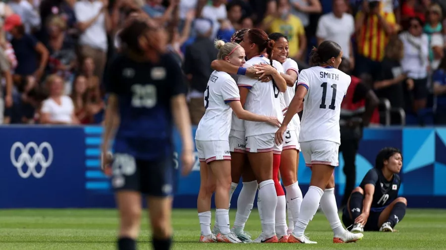 Estados Unidos venció a Japón y avanzó a semifinales en futbol femenil