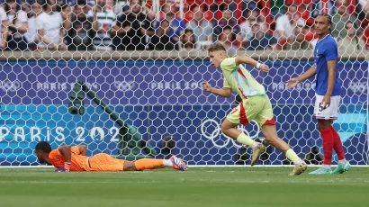 Así se vivió la primera parte del partido por la medalla de oro en París 2024.