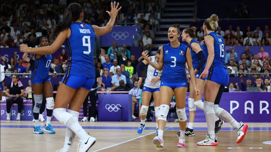 Triunfo incuestionable para el conjunto italiano que ganó en tres sets (18-25, 20-25 y 17-25)