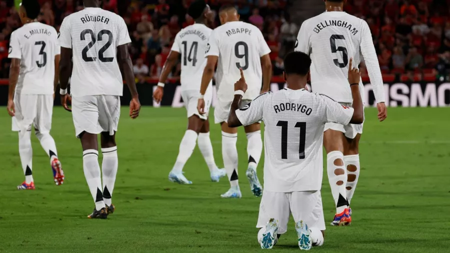 Rodrygo marcó el primer gol de Real Madrid en La Liga por segunda temporada consecutiva