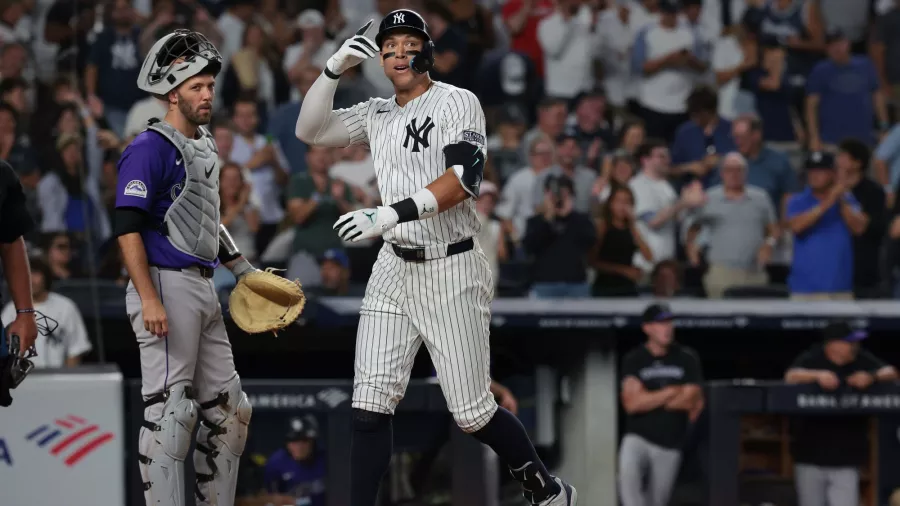 Aaron Judge llegó a 61 home runs y a 4 juegos consecutivos conectando