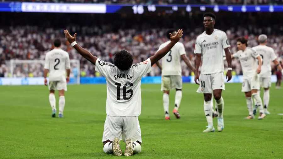 Endrick marcó su primer gol con Real Madrid en La Liga e impuso un récord