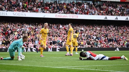 Arsenal sacó un punto ante Brighton en la Premier League