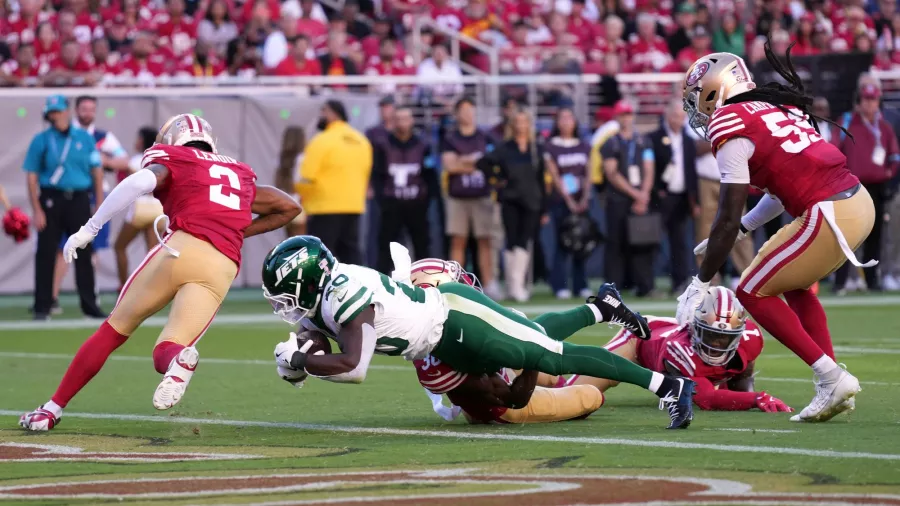 Están en casa y los 49ers vencen a los Jets al terminar la primera mitad