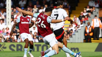 Raúl Jiménez marcó el gol de Fulham en el empate contra West Ham 