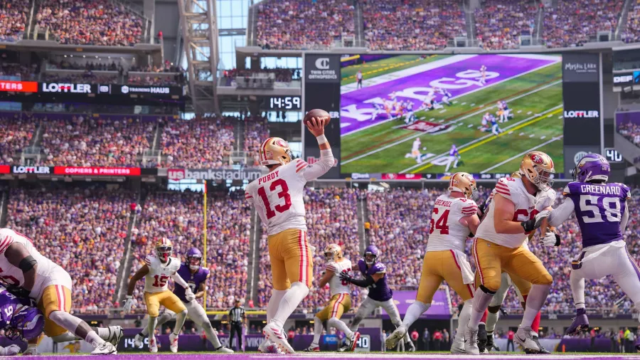 Los Vikings fueron implacables con los 49ers