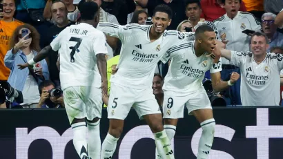 Primer gol de Mbappé con Real Madrid en el torneo continental