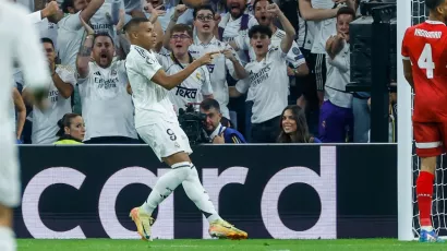 Kylian Mbappé se estrenó con Real Madrid en la Champions League