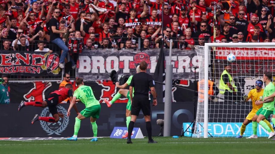 Jonathan Tah marcó el 2-1 a favor de las 'Aspirinas' con un remate de cabeza tras un córner