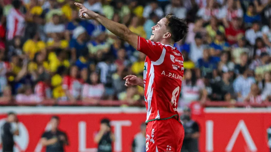 Así celebró Palavecino la ventaja en favor de Necaxa,