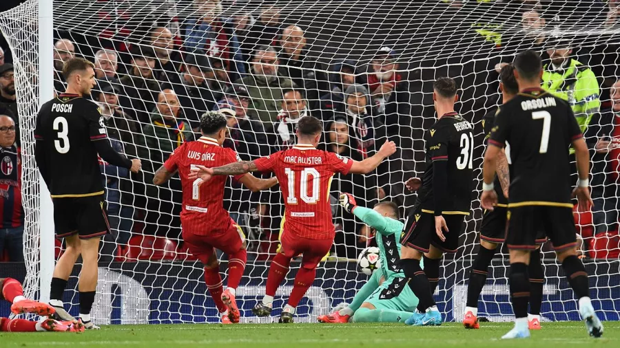 El momento exacto del gol del argentino en esta segunda fecha de la Champions League.