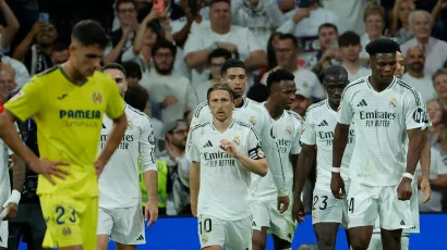 Así la celebración en el Santiago Bernabéu.