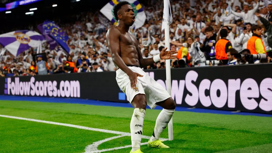 Vinícius Jr. brilló con luz propia y consiguió su primer hat-trick en la Champions League