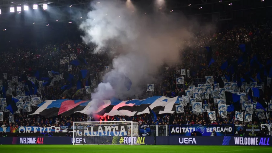 Espectacular ambiente en Bérgamo para recibir a 'La Dea'