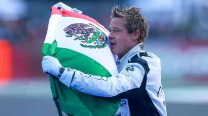 Brad Pitt se unió a la velocidad del Gran Premio de México