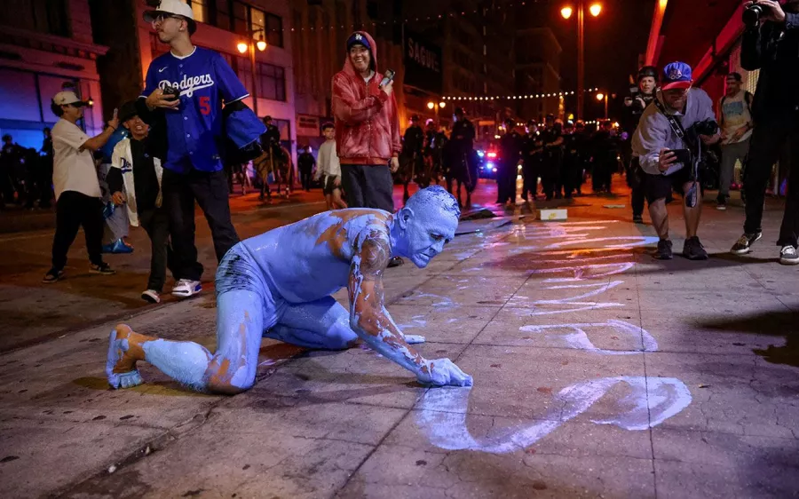 Los festejos de la 'Nación de los Dodgers' en Los Angeles