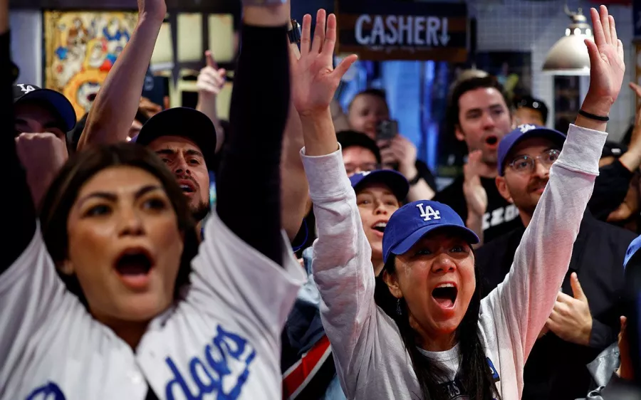 Los festejos de la 'Nación de los Dodgers' en Los Angeles