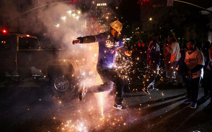 Los festejos de la 'Nación de los Dodgers' en Los Angeles