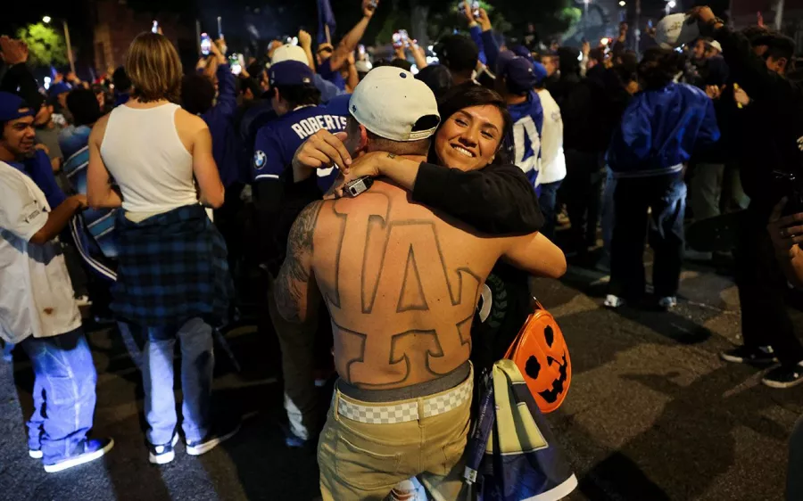 Los festejos de la 'Nación de los Dodgers' en Los Angeles