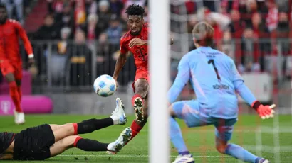 Kingsley Coman marcó el 2-0 al 43