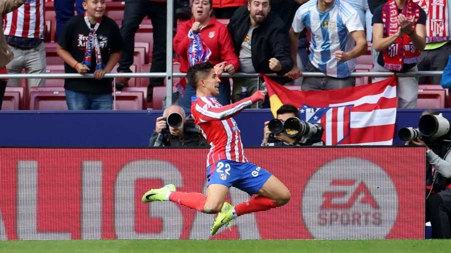 Primer gol del argentino con los 'Colchoneros' 